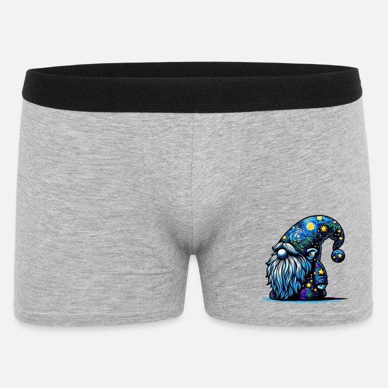Gnom - Männer Boxer Shorts - Grau meliert