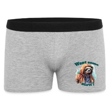 paresseux coloré aquarelles texte - Boxer Homme - gris chiné - Devant