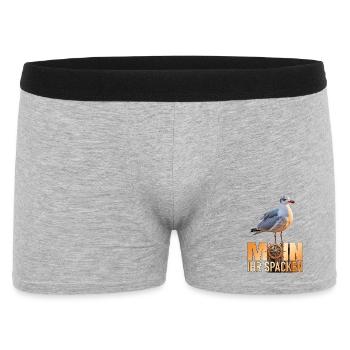 Moin ihr Spacken - Männer Boxer Shorts - Grau meliert - Vorne