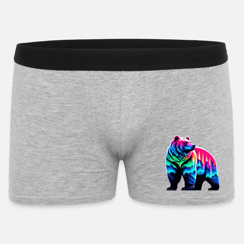 Bär - Männer Boxer Shorts - Grau meliert