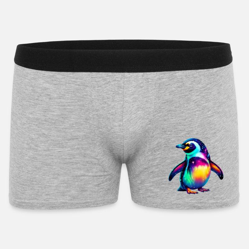 Pinguin - Männer Boxer Shorts - Grau meliert