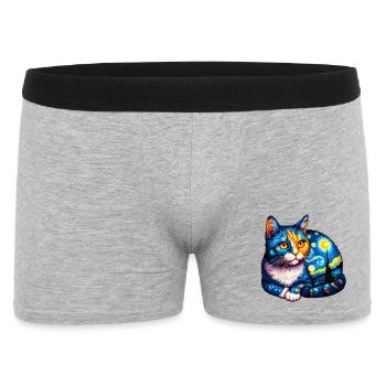 Cat - Men's Boxer Shorts - heather grey - Front