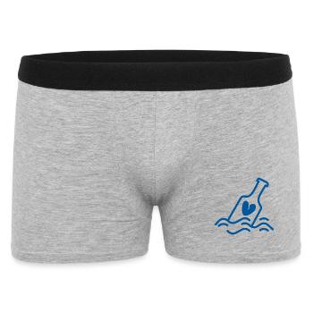 Heart to the Sea – Love Carried by the Waves - Men's Boxer Shorts - heather grey - Front