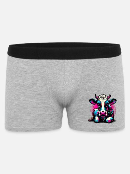 Cow - Men's Boxer Shorts - heather grey
