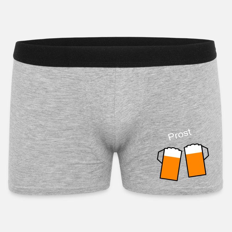 Biergläser Prost Bierglas - Männer Boxer Shorts - Grau meliert