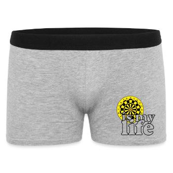 Dart, Dart, Darts, Shirt, Dart is my life - Men's Boxer Shorts - heather grey - Front