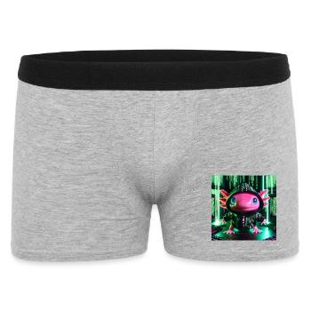 Futuristic Cyber Axolotl Friend - Men's Boxer Shorts - heather grey - Front