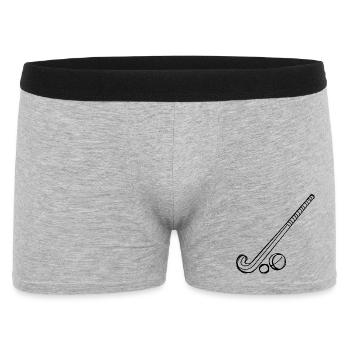 Field hockey stick and ball - Men's Boxer Shorts - heather grey - Front