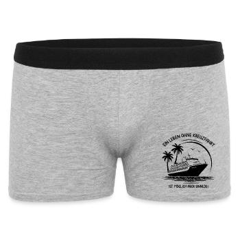 A life without a cruise is possible but pointless - Men's Boxer Shorts - heather grey - Front