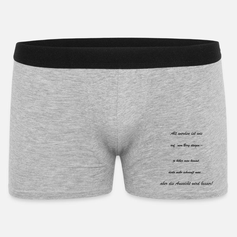 Altwerden: Die Aussicht Wird Besser - Männer Boxer Shorts - Grau meliert
