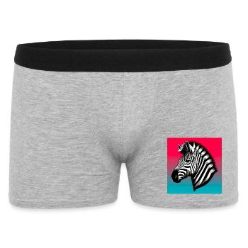 zèbre - Boxer Homme - gris chiné - Devant