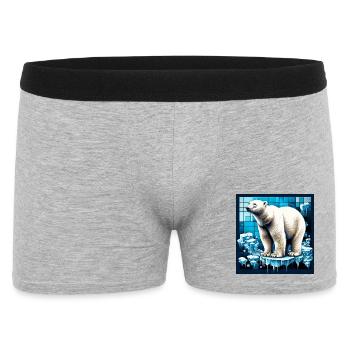 Eisbär - Männer Boxer Shorts - Grau meliert - Vorne