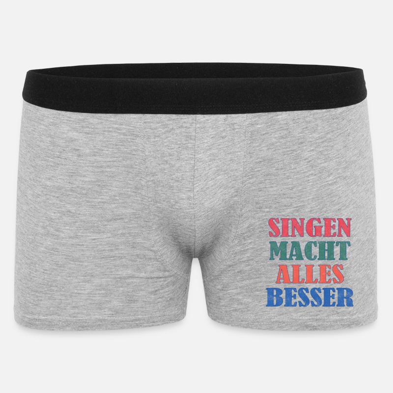 Singing makes everything better - Men's Boxer Shorts - heather grey