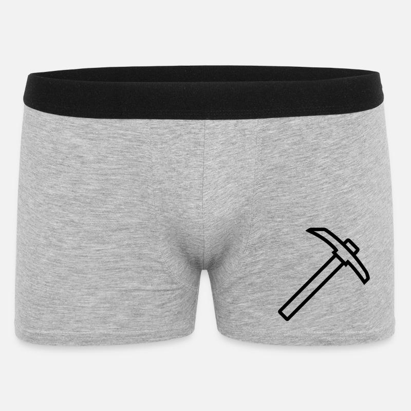 Eispickel - Männer Boxer Shorts - Grau meliert