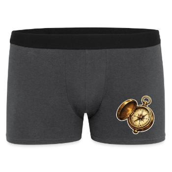 Antique Compass Watch Adventure - Men's Boxer Shorts - charcoal grey - Front