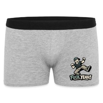 Fuck yes! Daily motivation - Men's Boxer Shorts - heather grey - Front