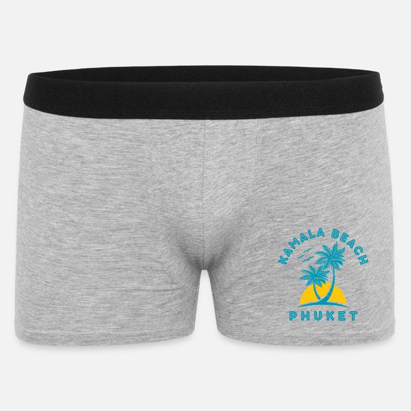 Kamala Beach Phuket Sunset Palm - Men's Boxer Shorts - heather grey