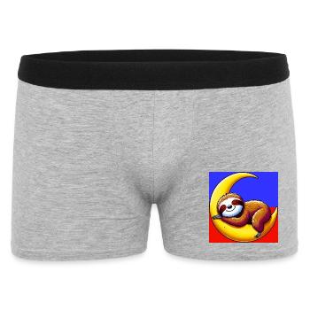 La paresse dort sur la Lune - Boxer Homme - gris chiné - Devant