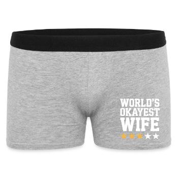 Citation de la femme la plus correcte Tee - Boxer Homme - gris chiné - Devant