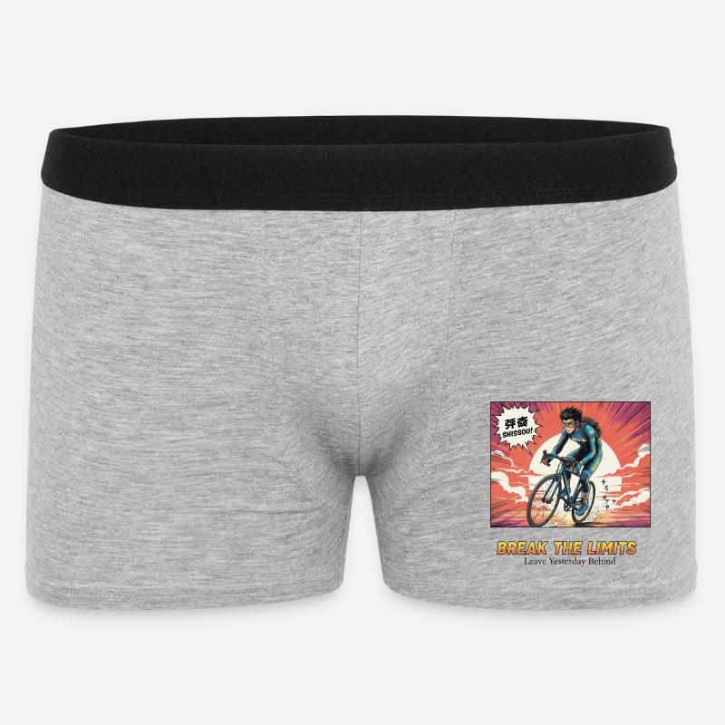 Break The Limits Cycling Hero - Männer Boxer Shorts - Grau meliert