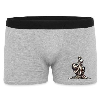 Femme rêveuse en robe fluide - Boxer Homme - gris chiné - Devant