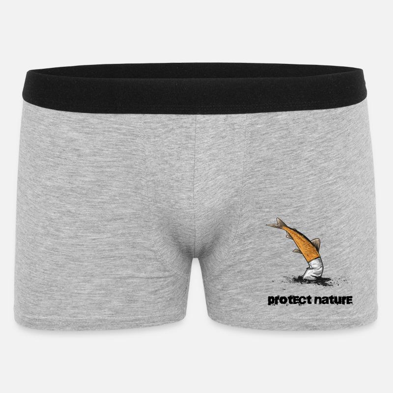 Naturschutz Gewässerschutz Zigarette - Männer Boxer Shorts - Grau meliert