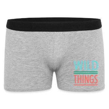Wild Things Pastel Retro - Männer Boxer Shorts - Grau meliert - Vorne