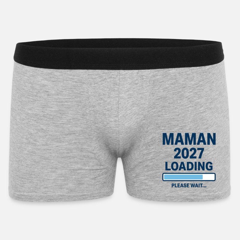 Design Mom 2027 Loading Schwangerschaft - Männer Boxer Shorts - Grau meliert