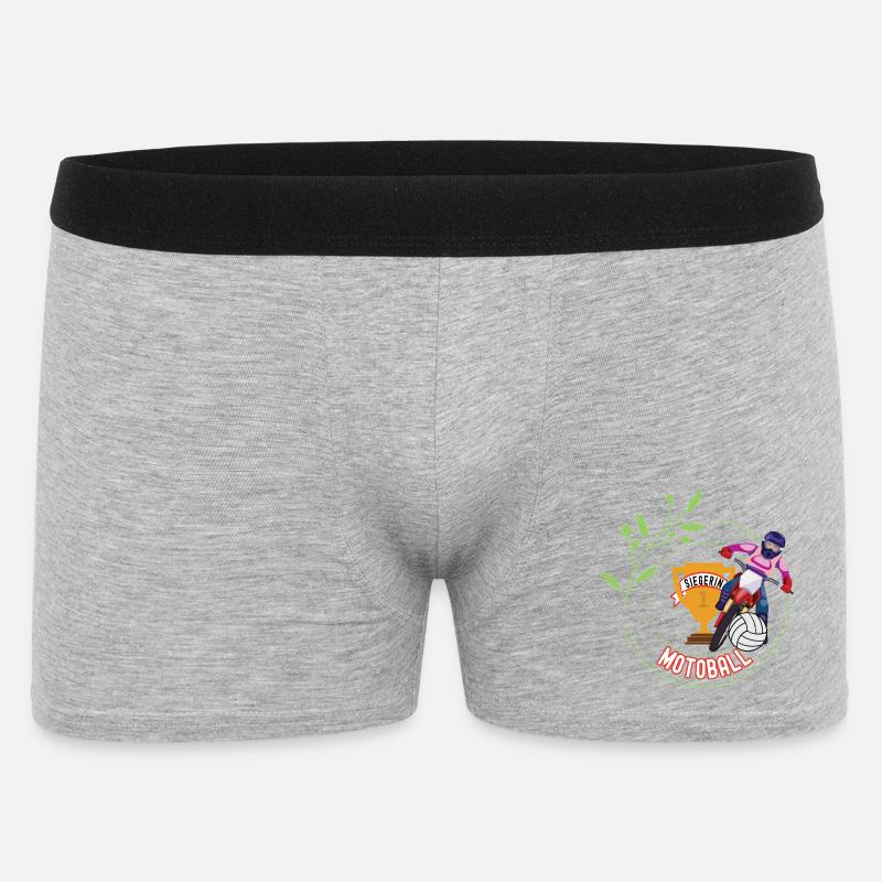 Motoball Siegerin Gewinner Turnier Meisterschaft - Männer Boxer Shorts - Grau meliert