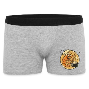 Lobster Chef Cartoon Pot - Men's Boxer Shorts - heather grey - Front