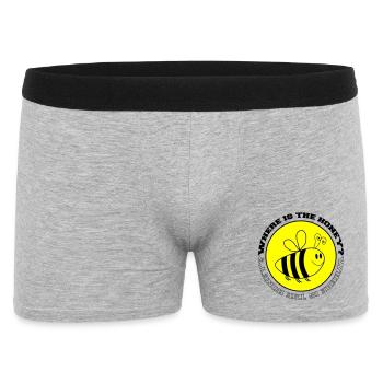 Abeille Où est le miel - Boxer Homme - gris chiné - Devant