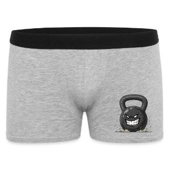Angry Kettlebell – Burst of Force - Men's Boxer Shorts - heather grey - Front