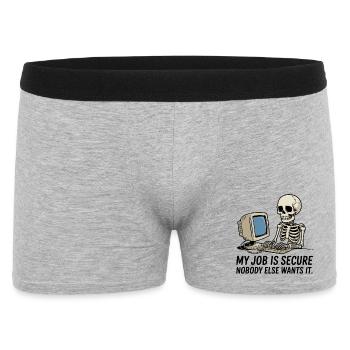 Skeleton on the PC IT occupational safety - Men's Boxer Shorts - heather grey - Front