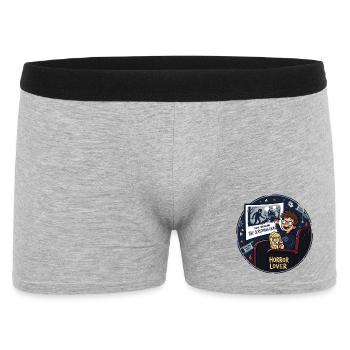 Horror Lover Kino Nacht Design - Männer Boxer Shorts - Grau meliert - Vorne