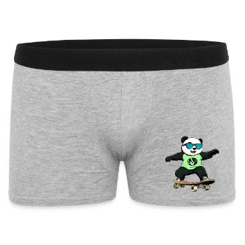 Panda Skateboard - Men's Boxer Shorts - heather grey - Front