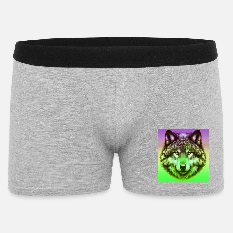 Wolf - Men's Boxer Shorts - heather grey
