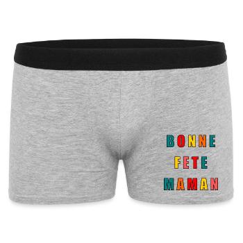 BONNE FÊTE. COEUR. BONNE FÊTE MAMAN. MAMAN. FÊTE - Boxer Homme - gris chiné - Devant