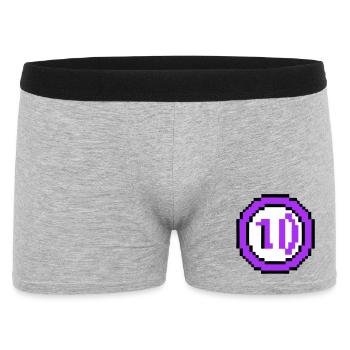 Arcade Münze 10 Jahre Jubiläum - Männer Boxer Shorts - Grau meliert - Vorne