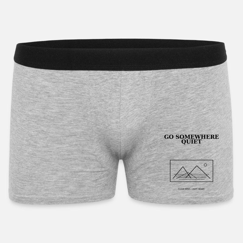 08_go_somewhere_quiet - Männer Boxer Shorts - Grau meliert
