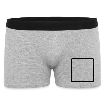 Cadre carré arrondi - Boxer Homme - gris chiné - Devant