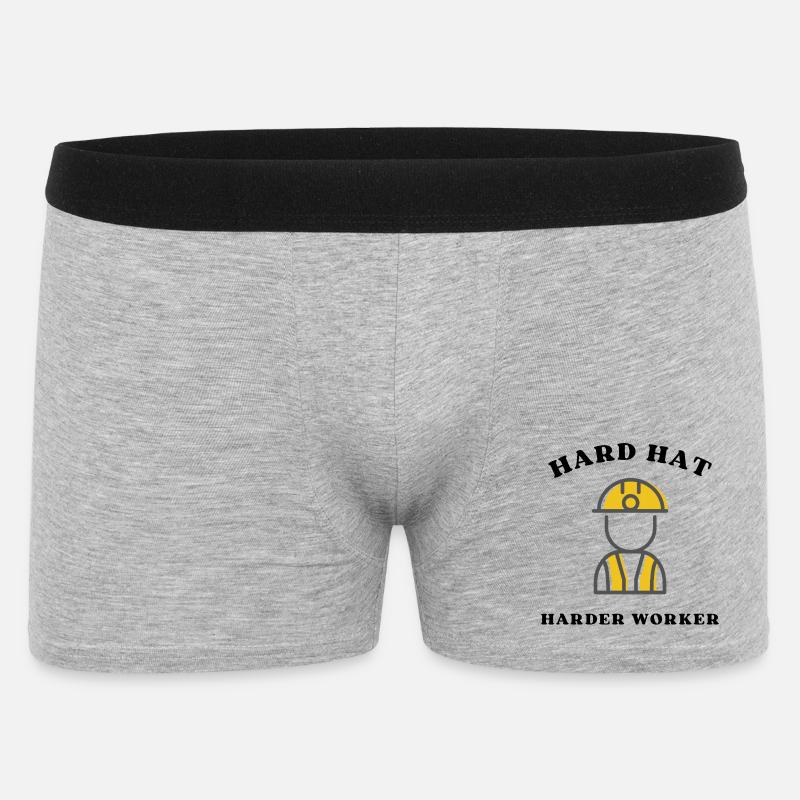 Construction Site Hero Silhouette - Men's Boxer Shorts - heather grey