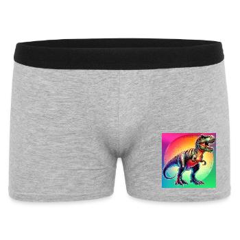 dinosaur - Men's Boxer Shorts - heather grey - Front