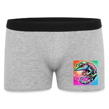 Gecko - Männer Boxer Shorts - Grau meliert - Vorne