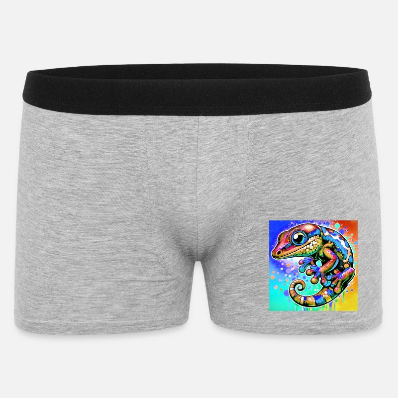 Gecko - Männer Boxer Shorts - Grau meliert