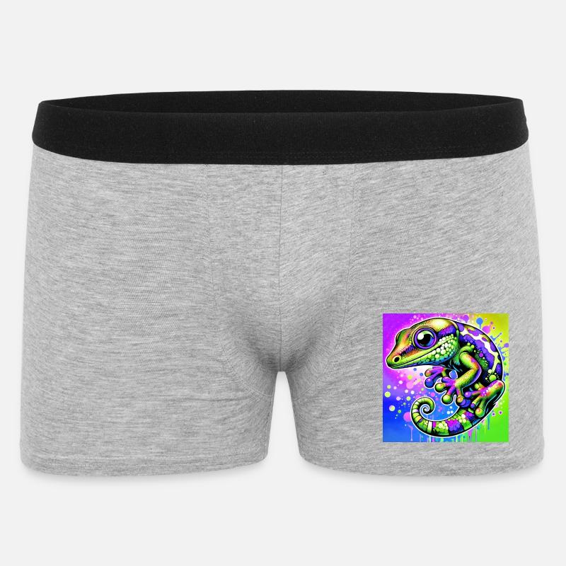 Gecko - Männer Boxer Shorts - Grau meliert