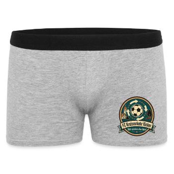 FC Kreisverkehr Kicker - Männer Boxer Shorts - Grau meliert - Vorne