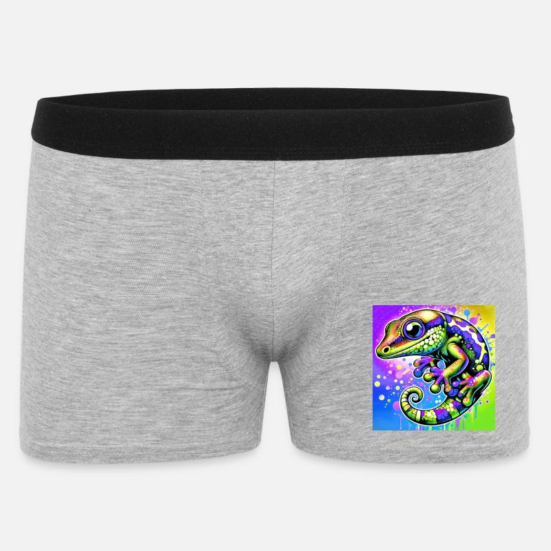 Gecko - Männer Boxer Shorts - Grau meliert