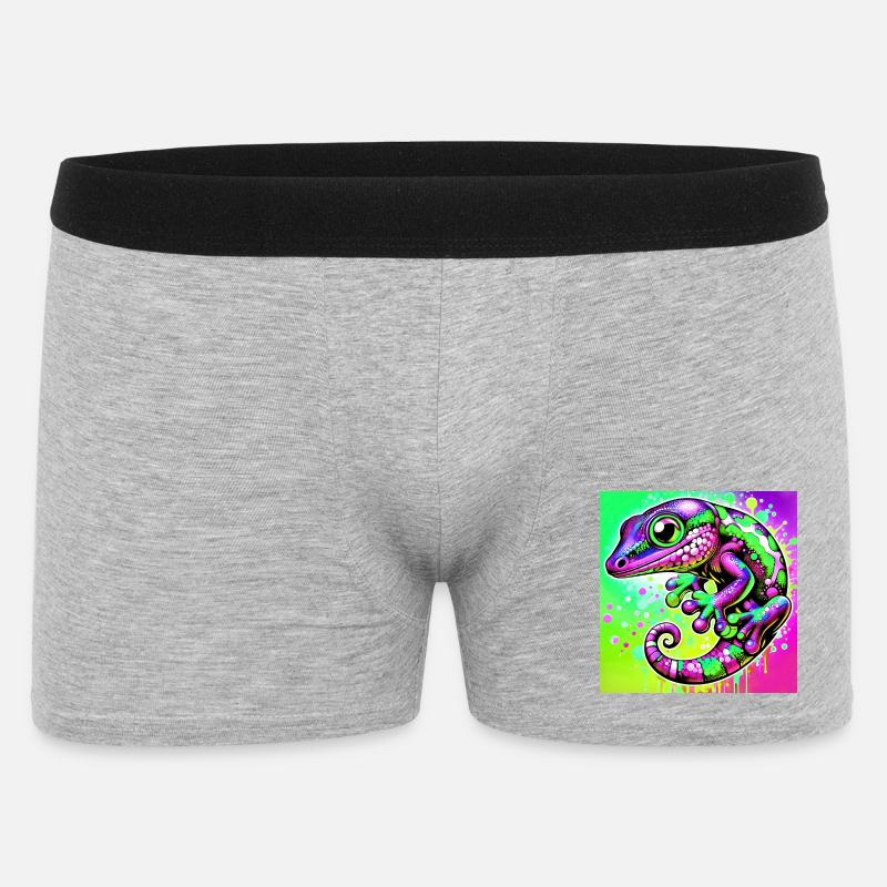 Gecko - Männer Boxer Shorts - Grau meliert
