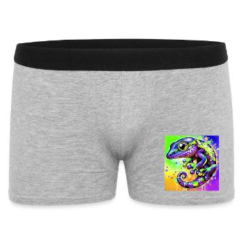 Gecko - Männer Boxer Shorts - Grau meliert - Vorne