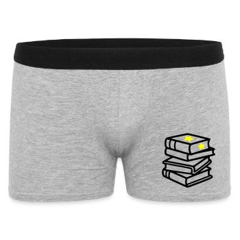 Stack of Books Star Fantasy Reading Book Club - Men's Boxer Shorts - heather grey - Front